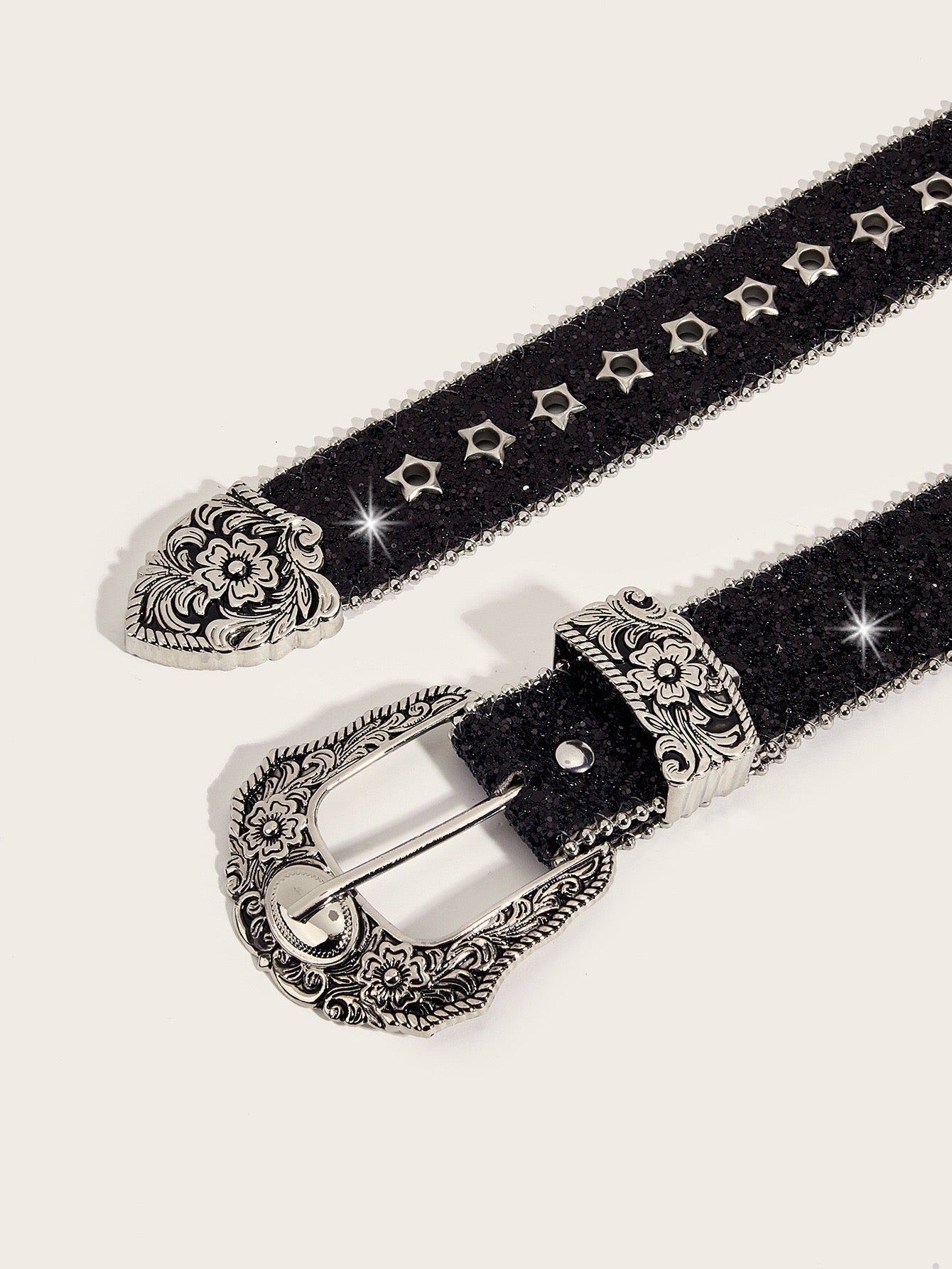 Stylish Floral Buckle Waist Belt Jeweled Belt Waist Costumes Rock Belt For Jeans Pants