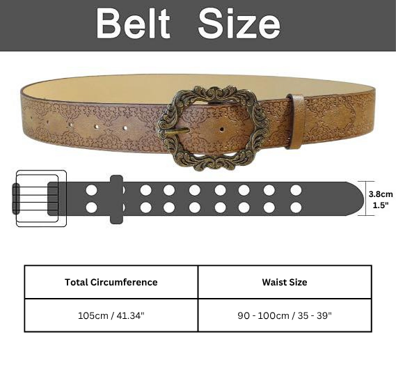 Punk Bohemian Style Belt Y2K Worn Waist Belt Vintage Waistband