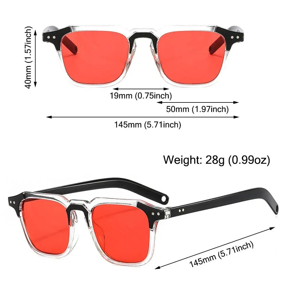 Fashion Cool Square Sunglasses UV400 Retro Hip Hop Shades Vintage Eyewear for Women & Men