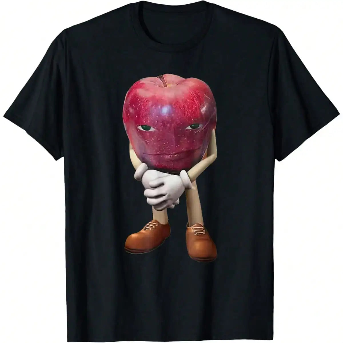 Funny Apple Character Graphic T-Shirt – Unisex Short Sleeve Casual Tee