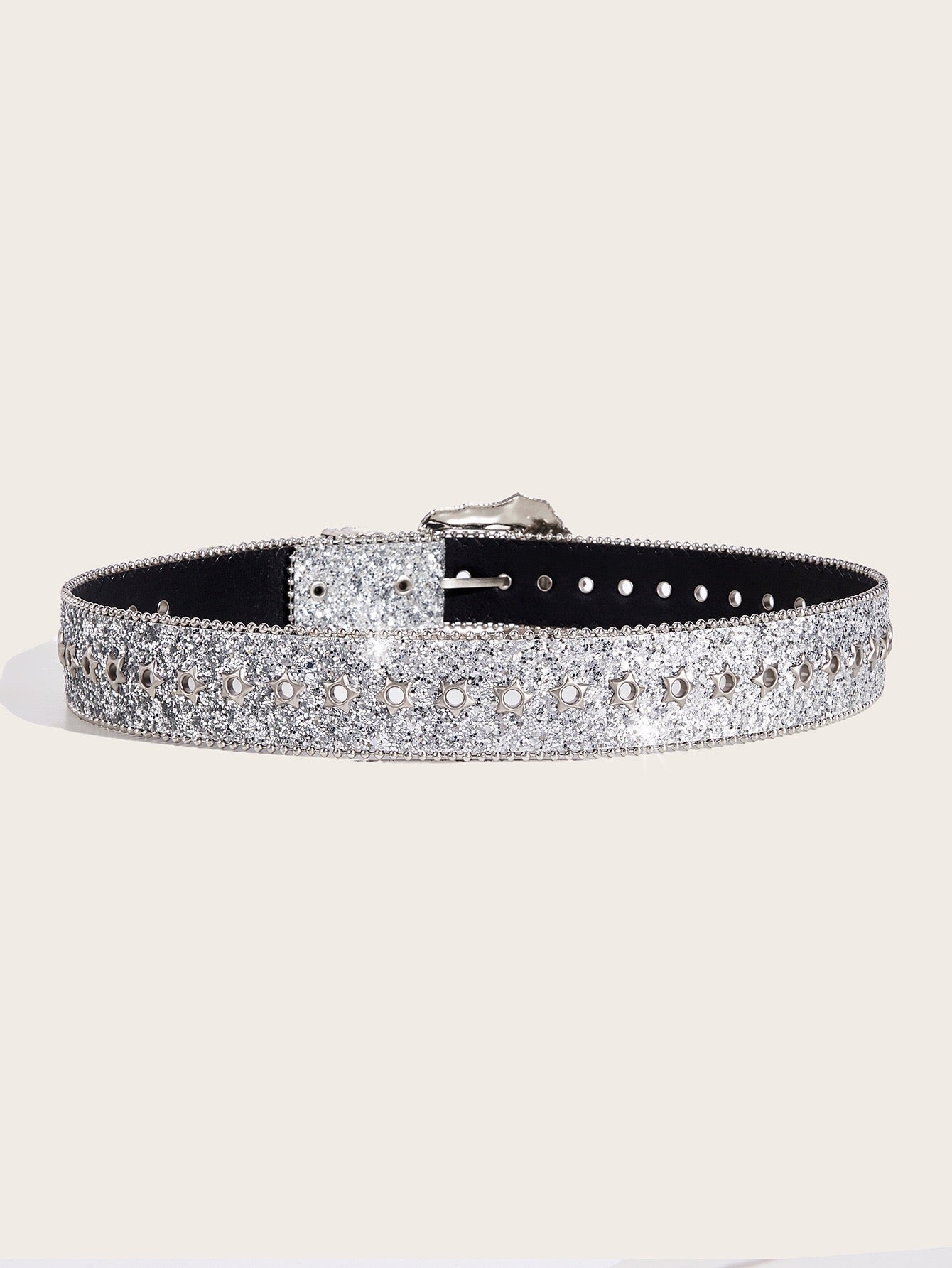 Y2K Rhinestone Western Belt – Unisex Vintage Cowboy Shiny Carved Buckle