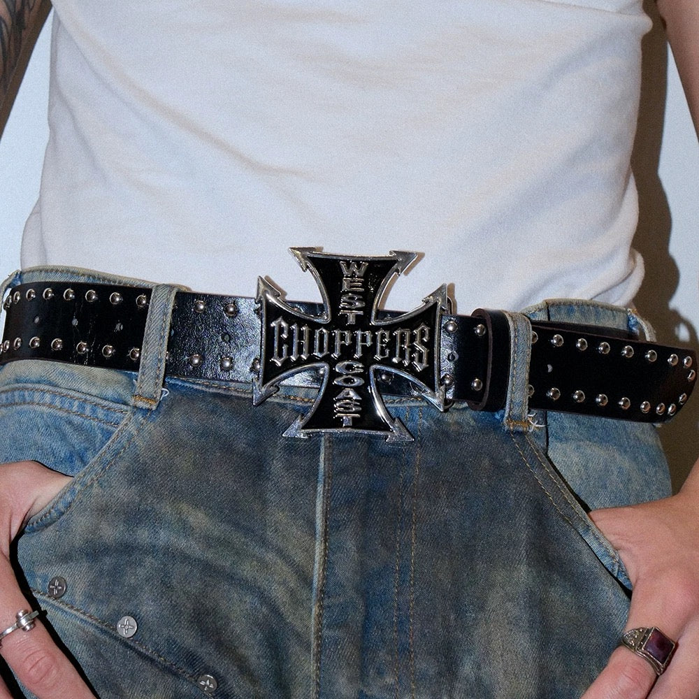 Jeans Decor Cross Belt Y2k Pu Waistbands Elegant Rivet Belt  Female/Girls