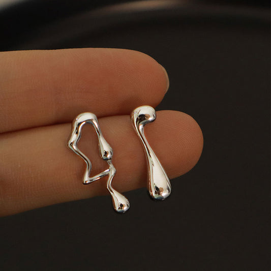 Asymmetric Earrings Lava Abstract Jewelry - Unisex
