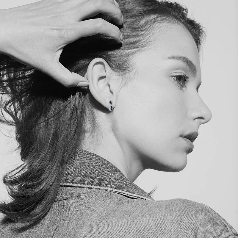 s925 Infinity Earrings – Silver Twist Design Earrings (Unisex)