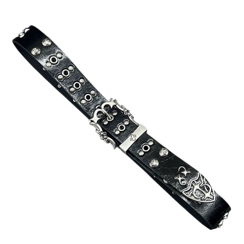 y2k studded belt | unisex metal grunge accessory