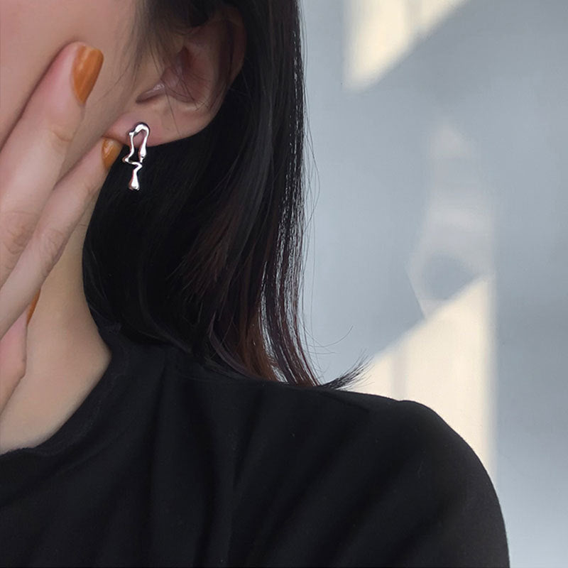 Asymmetric Earrings Lava Abstract Jewelry - Unisex