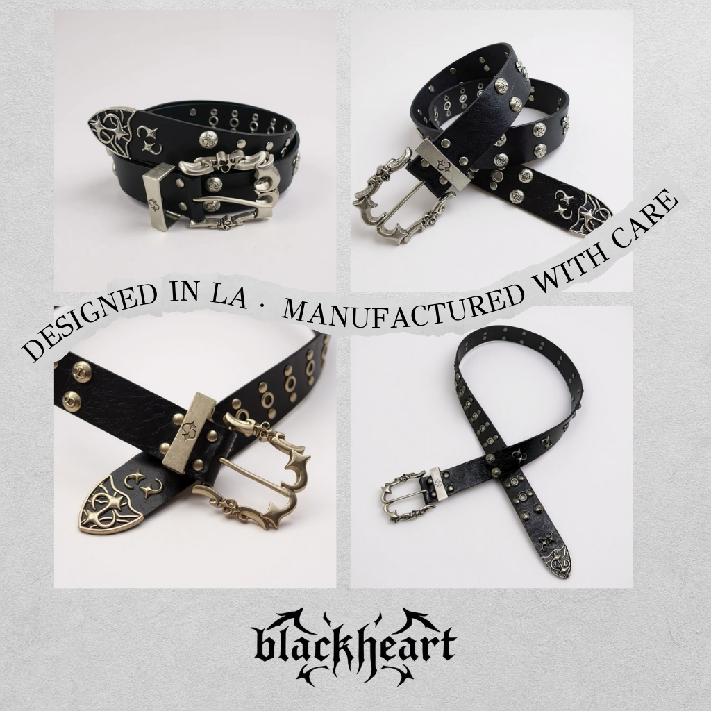 y2k studded belt | unisex metal grunge accessory