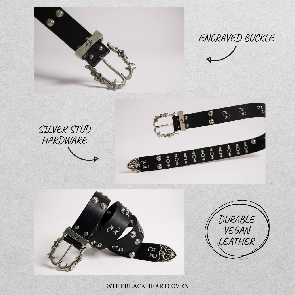 y2k studded belt | unisex metal grunge accessory