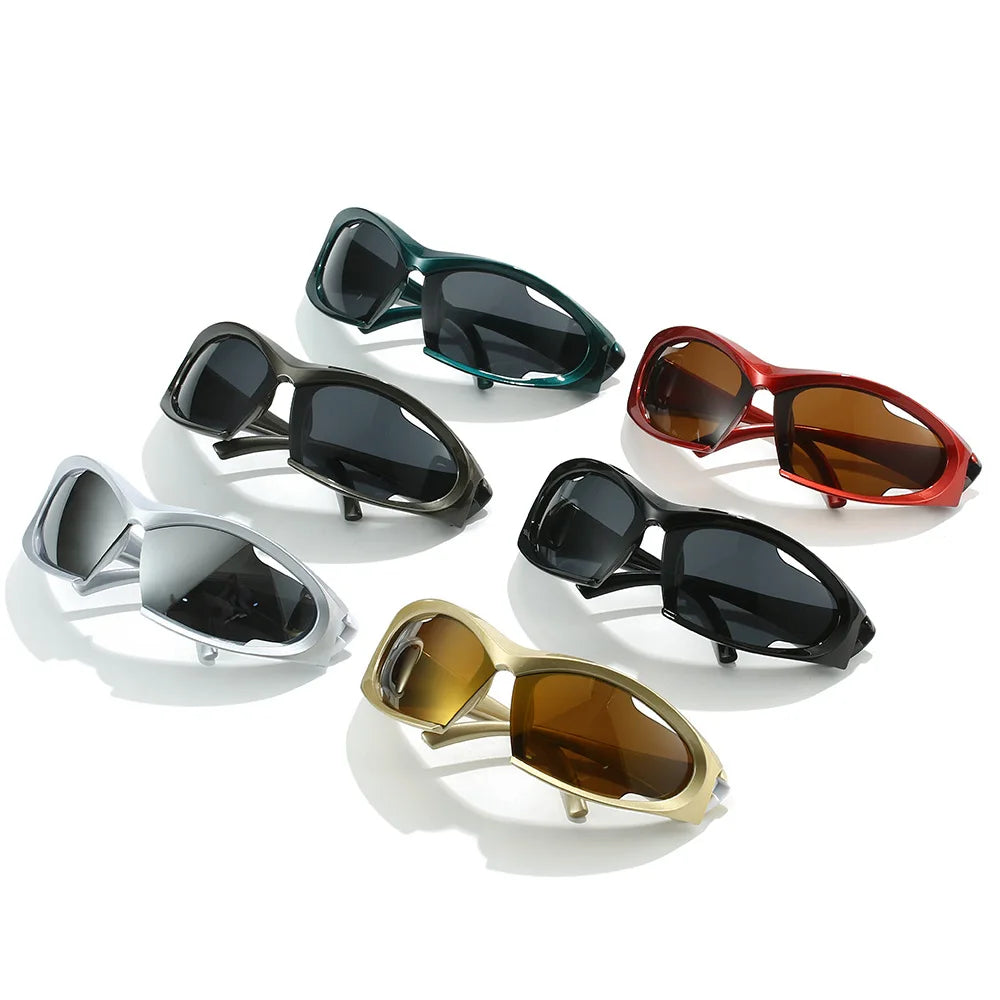 Y2K Sports Sunglasses 2024 Women Men Trendy Shades Frame Outdoor Cycling Fashion Logo Custom Sun Glassesn Sunglasses