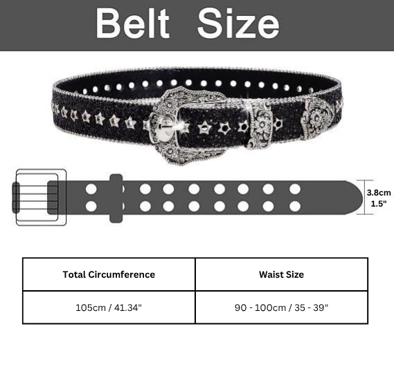 Stylish Floral Buckle Waist Belt Jeweled Belt Waist Costumes Rock Belt For Jeans Pants