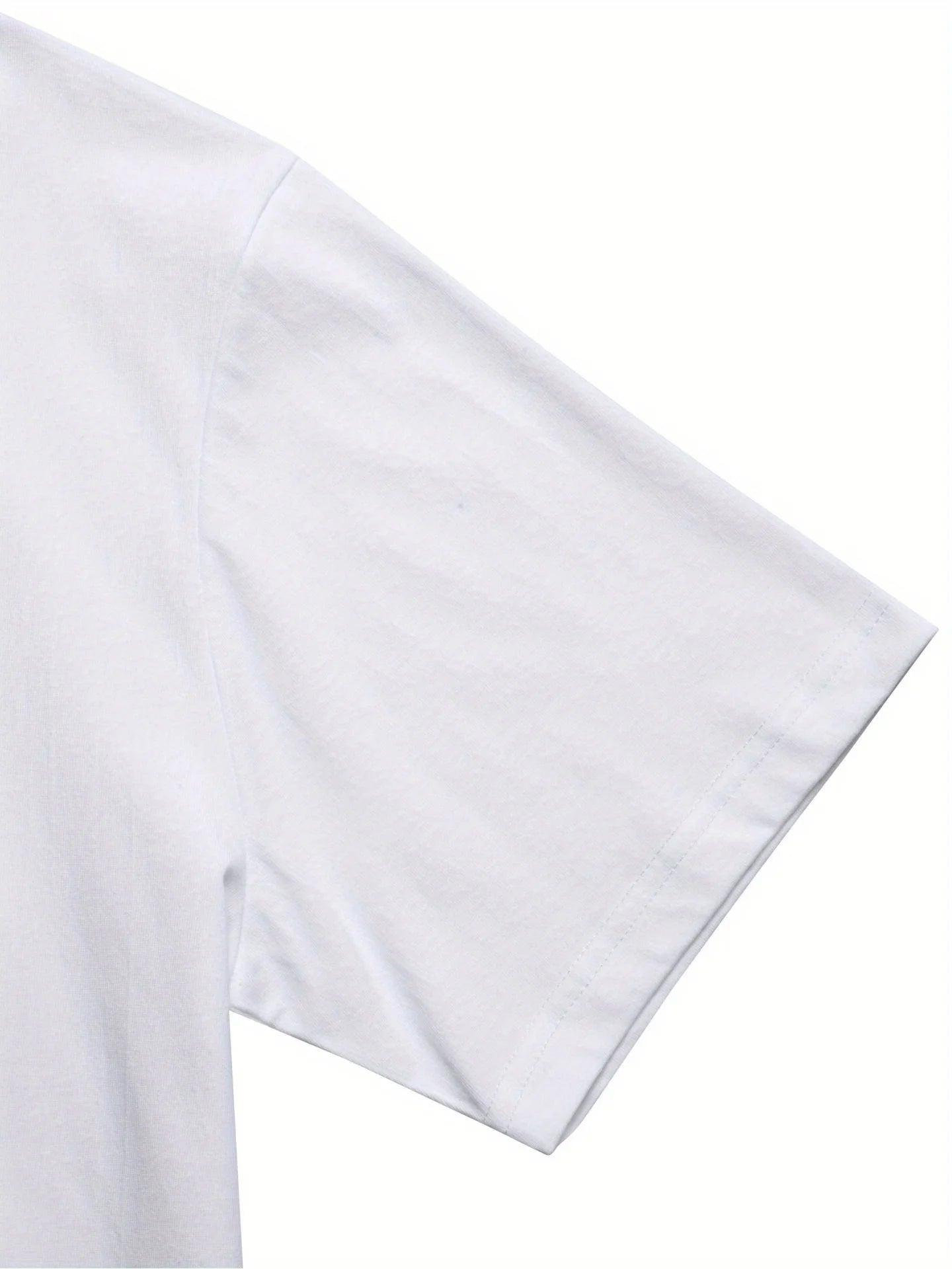 Men'S 100% Cotton T-Shirt with Diamond Pattern - Casual, Comfortable, and Versatile Short Sleeve Top for All Seasons