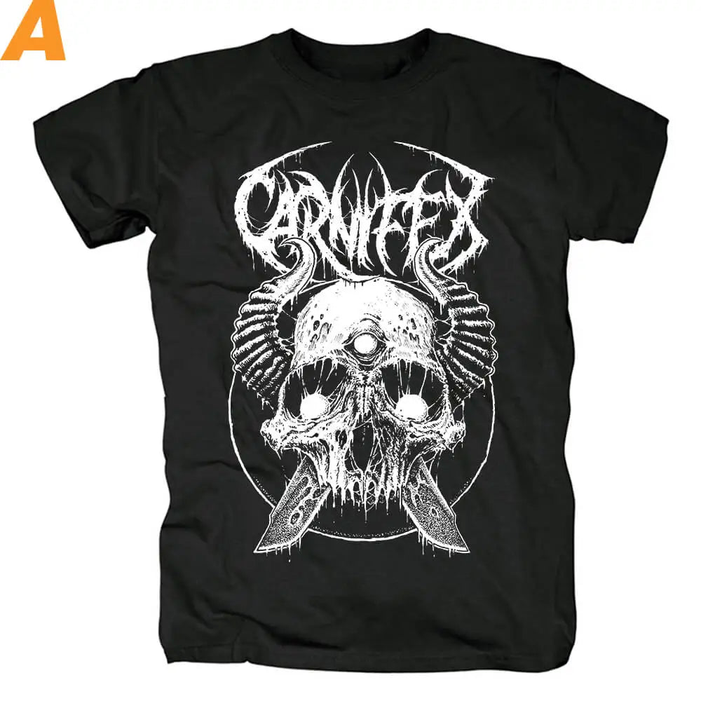 2025 Carnifex T Shirt Men Women Short Sleeve Retro Metal Rock Band Cotton Tees High Quality Streetwear Y2k Tops Summer Clothing