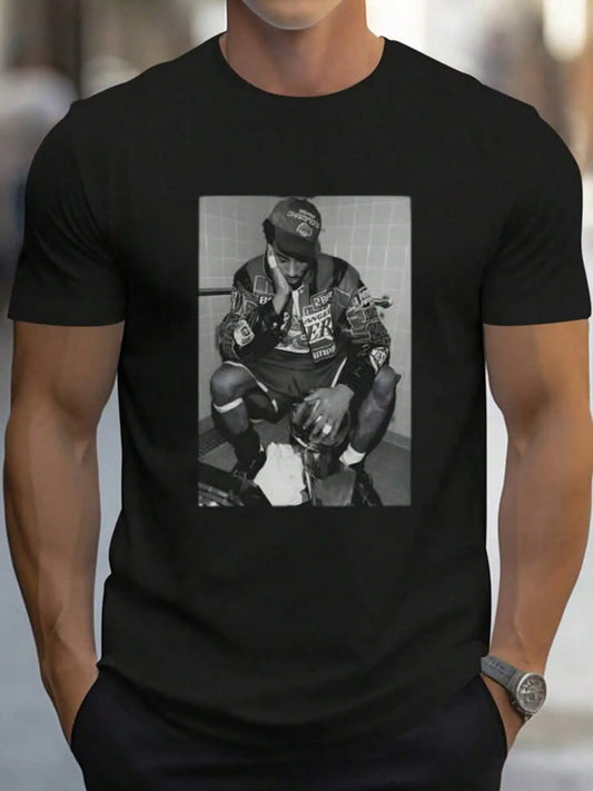 Bryant Mamba T-Shirt Iconic Trophy Photo 2001 Casual Digital Print  Pure Heavy Cotton T Shirt
