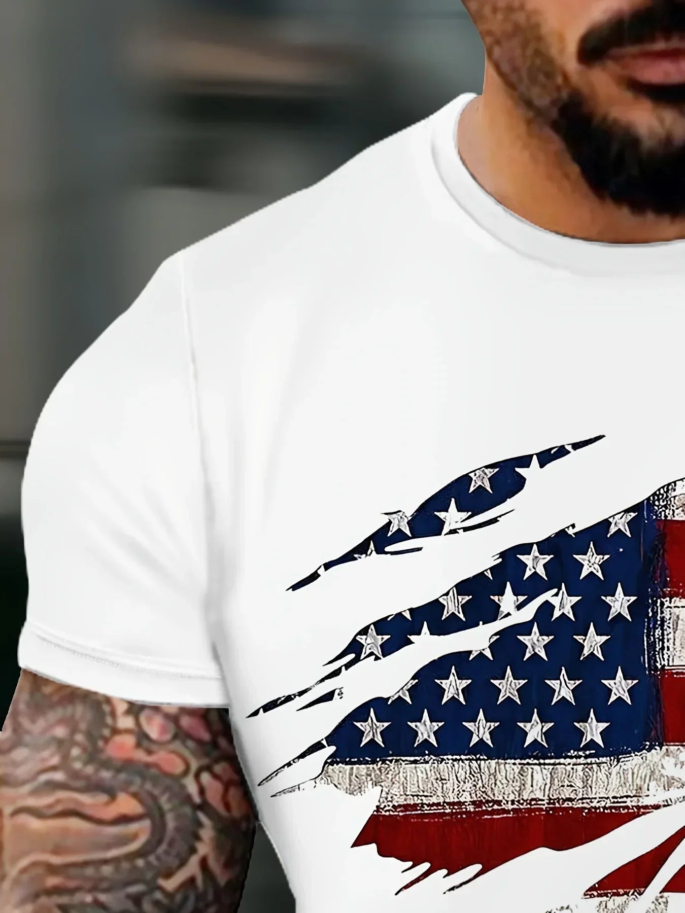 American Flag T-Shirt, Breathable And Quick-Drying Shipped from The USA