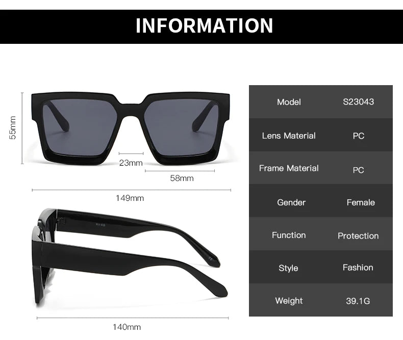 Fahion Vintage Cycling Square Sunglasses Men Women Retro Brand Designer Sun Glasses Unisex Ins Popular Shades Eyewear UV400