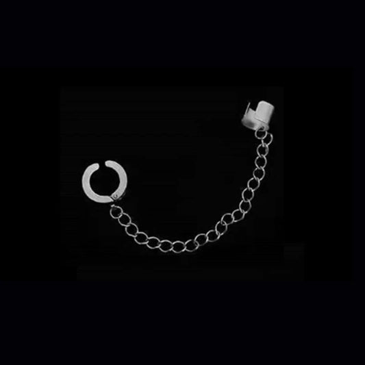 1 Pc Fashionable Punk Stainless Steel WOMEN'S Chain Ear Clip