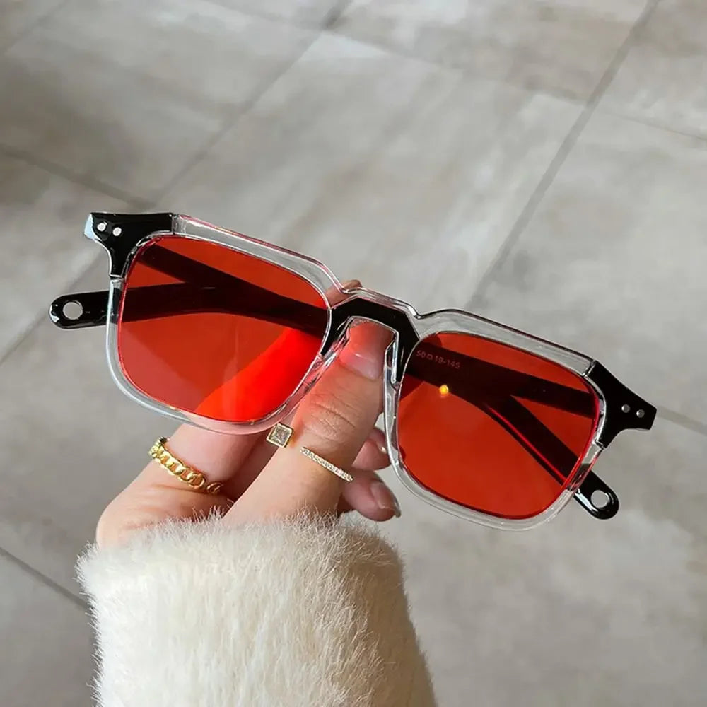 Cool Square Sunglasses Fashion Vintage UV400 Tint Ocean Lens Sun Glasses Retro 90s Glasses for Women & Men