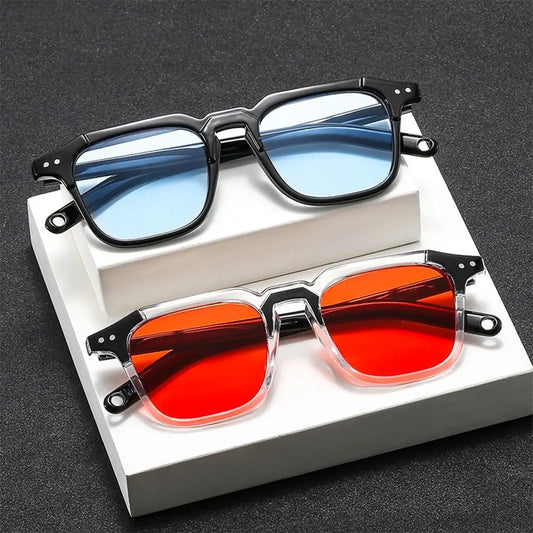 Cool Square Sunglasses Fashion Vintage UV400 Tint Ocean Lens Sun Glasses Retro 90s Glasses for Women & Men