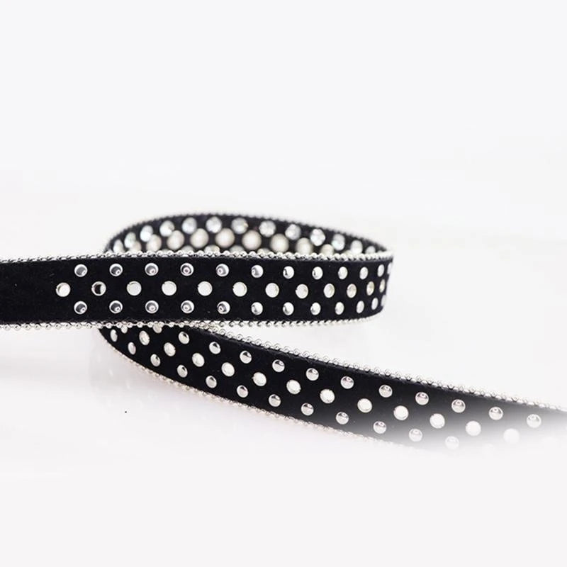 Vintage Waist Belt Jeans Belt PU Studded Belt Casual Ceinture Punk Belt Street Dance Glittered Belt Y166