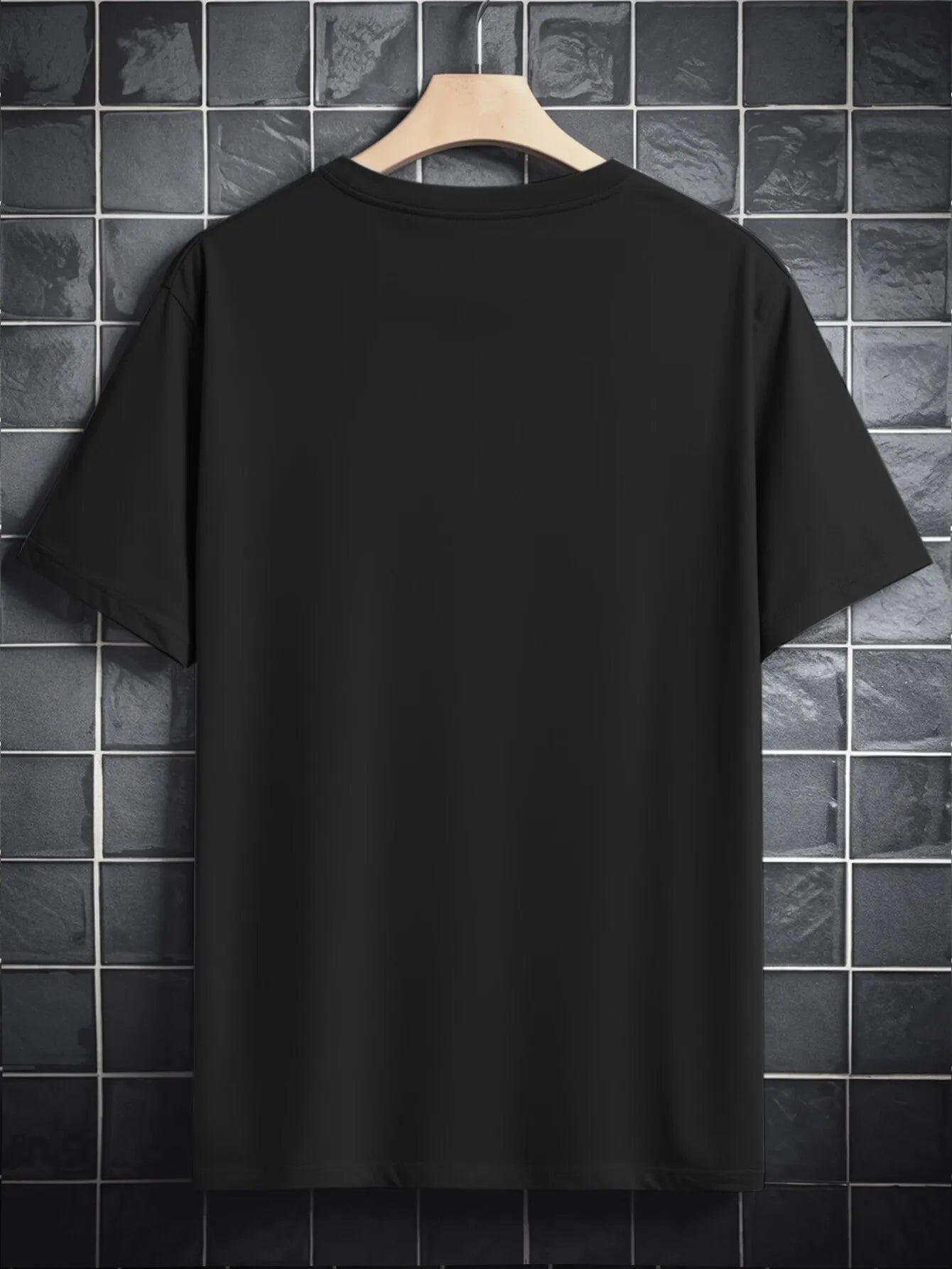 Men's Casual Crew Neck T-Shirt with "Sons of Anarchy" 3D Graphic Print – Black Polyester Summer Tee