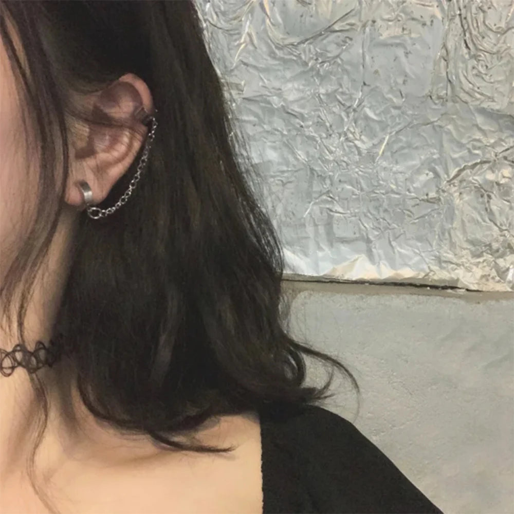 1 Pc Fashionable Punk Stainless Steel WOMEN'S Chain Ear Clip (Copy)