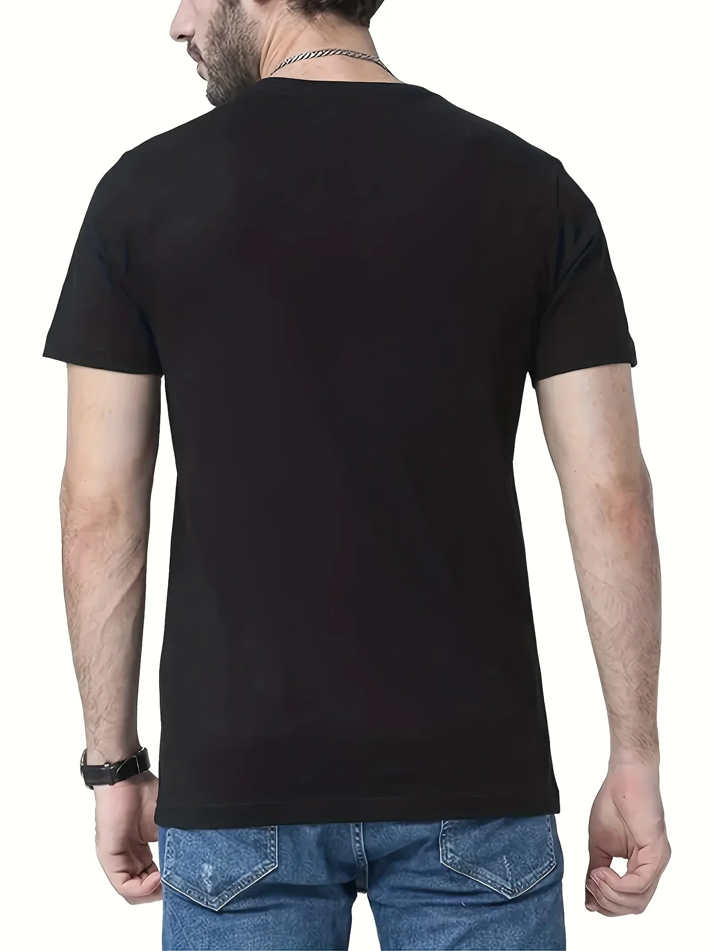 [Cotton Graphic Tee] 100% Cotton Men's Knight & Slogan Graphic Tee | Breathable Crew Neck T-Shirt with Medieval Soldier Design