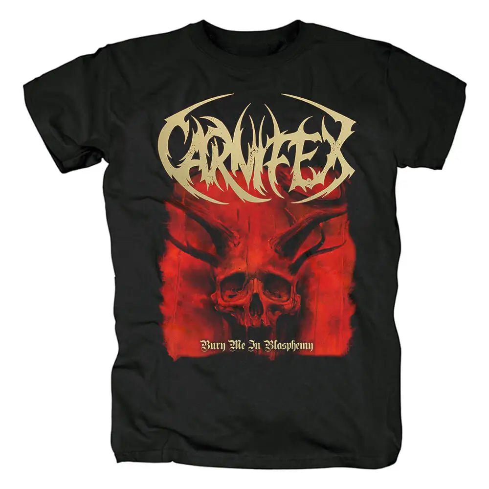 2025 Carnifex T Shirt Men Women Short Sleeve Retro Metal Rock Band Cotton Tees High Quality Streetwear Y2k Tops Summer Clothing