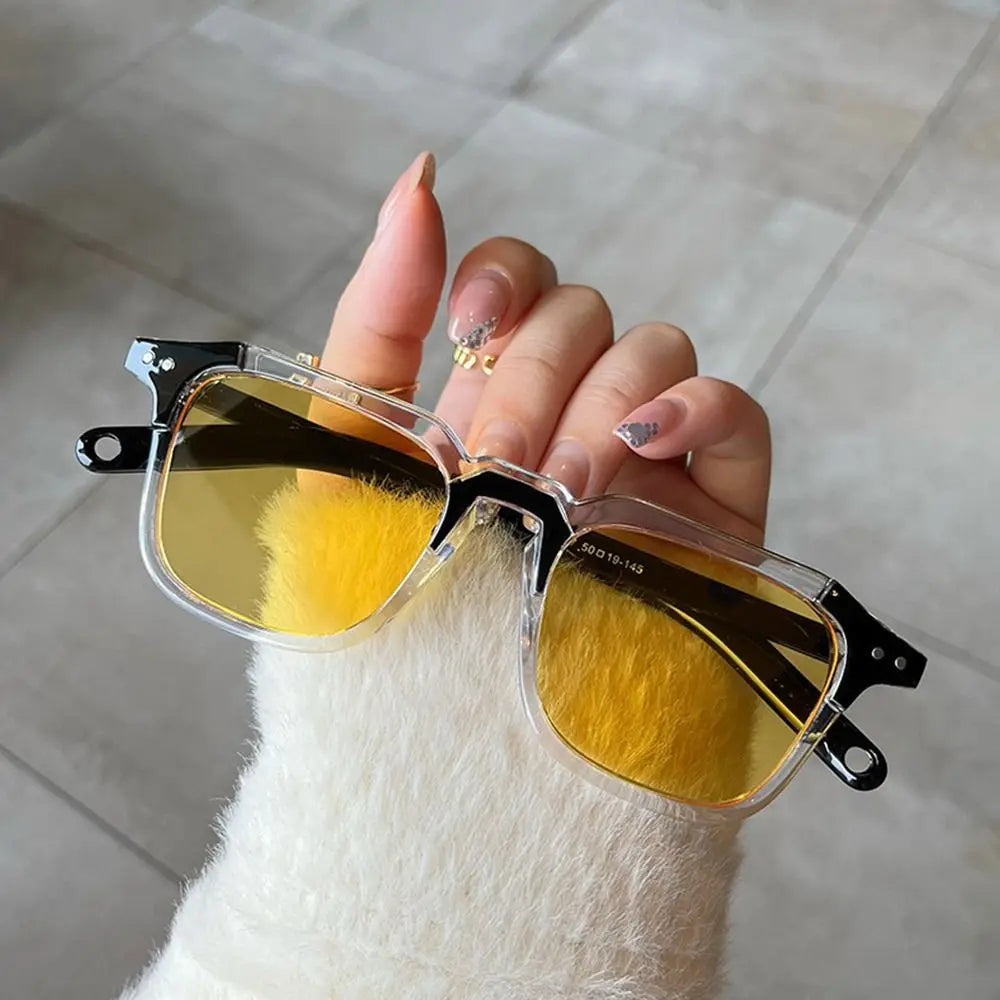 Fashion Cool Square Sunglasses UV400 Retro Hip Hop Shades Vintage Eyewear for Women & Men