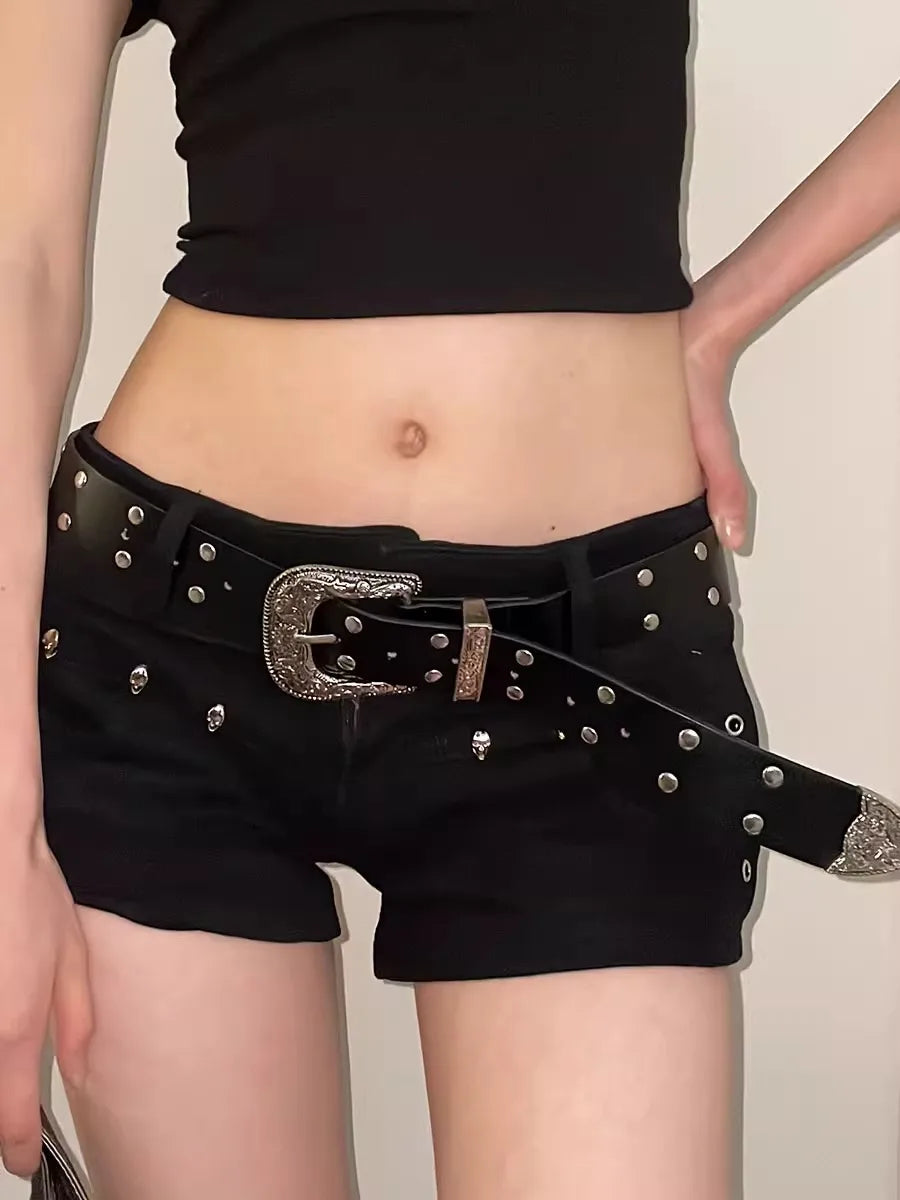 (Copy) Heavy Retro Rivet Belt Women's Fashion Personality High-End With Jeans 2024 New Belt Trend