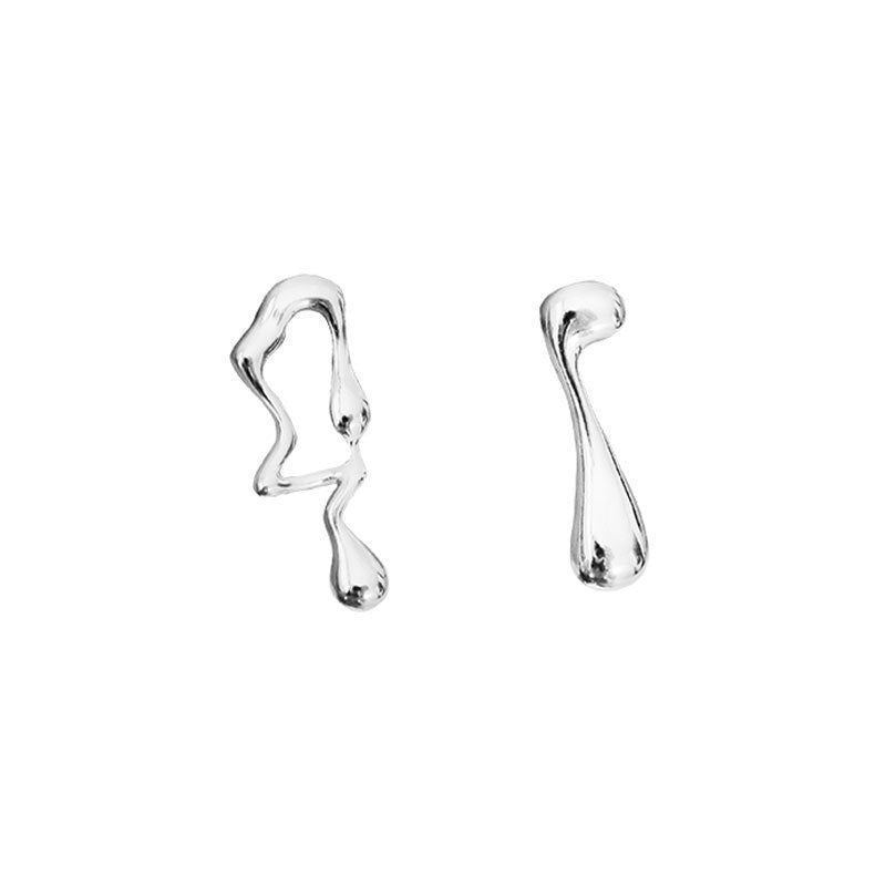 Asymmetric Earrings Lava Abstract Jewelry - Unisex