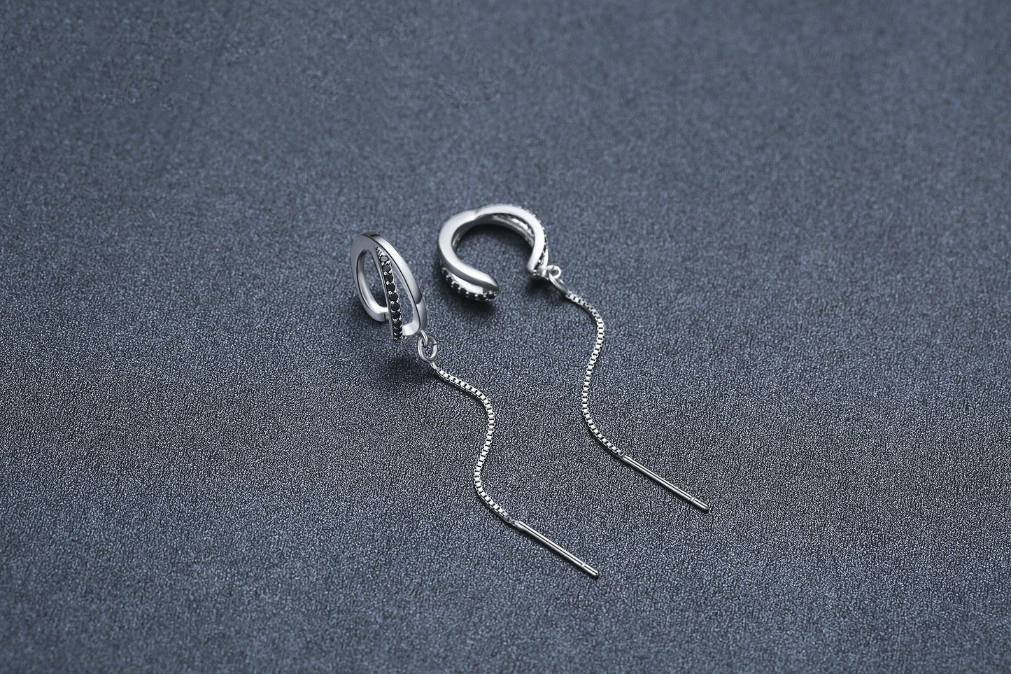 Minimalist Tassel Clip-On Earrings – Dainty Chain Dangle Ear Cuffs (Non-Pierced)