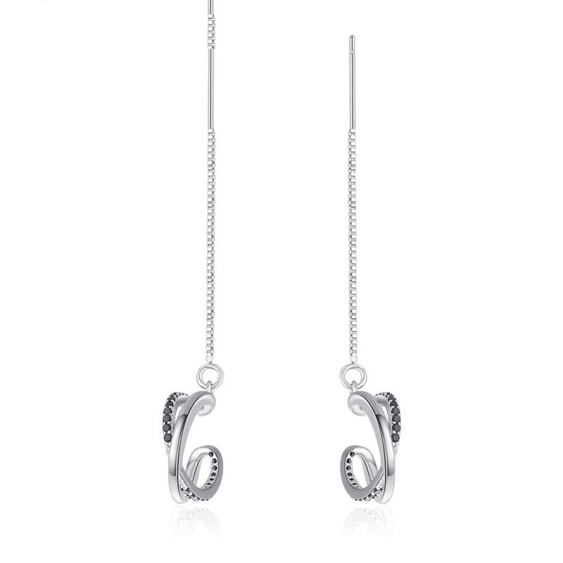 Minimalist Tassel Clip-On Earrings – Dainty Chain Dangle Ear Cuffs (Non-Pierced)